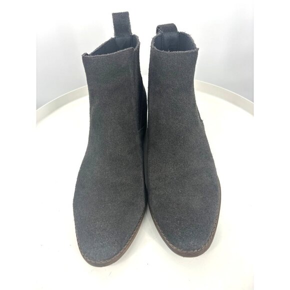 Dolce Vita Terra Charcoal Gray Suede Booties 9 - Picture 3 of 5